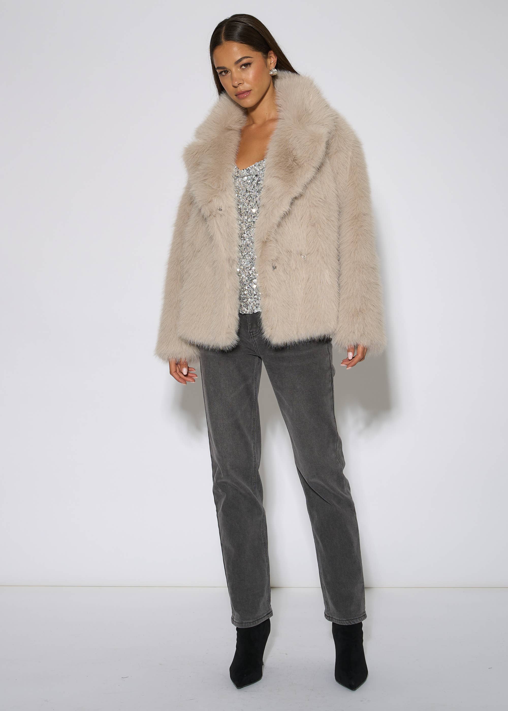 Blonde Faux Fur Jacket