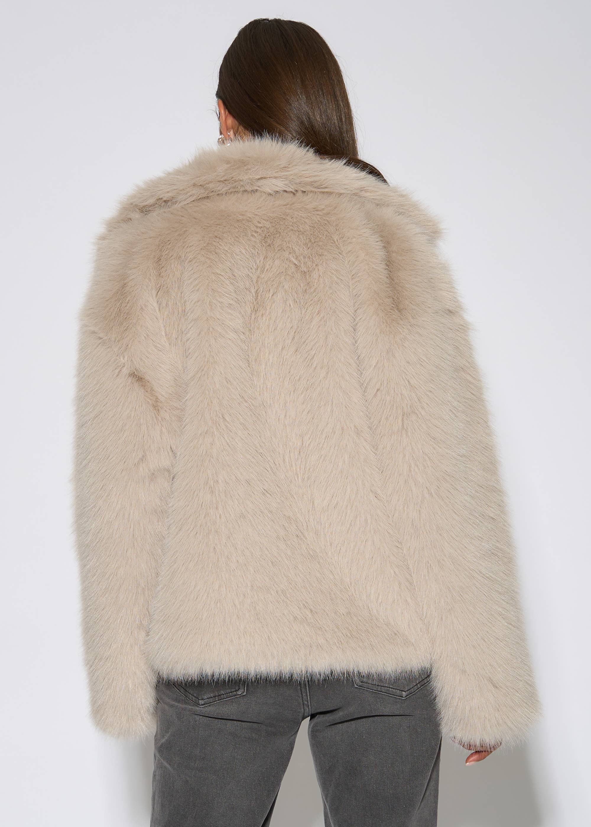 Blonde Faux Fur Jacket