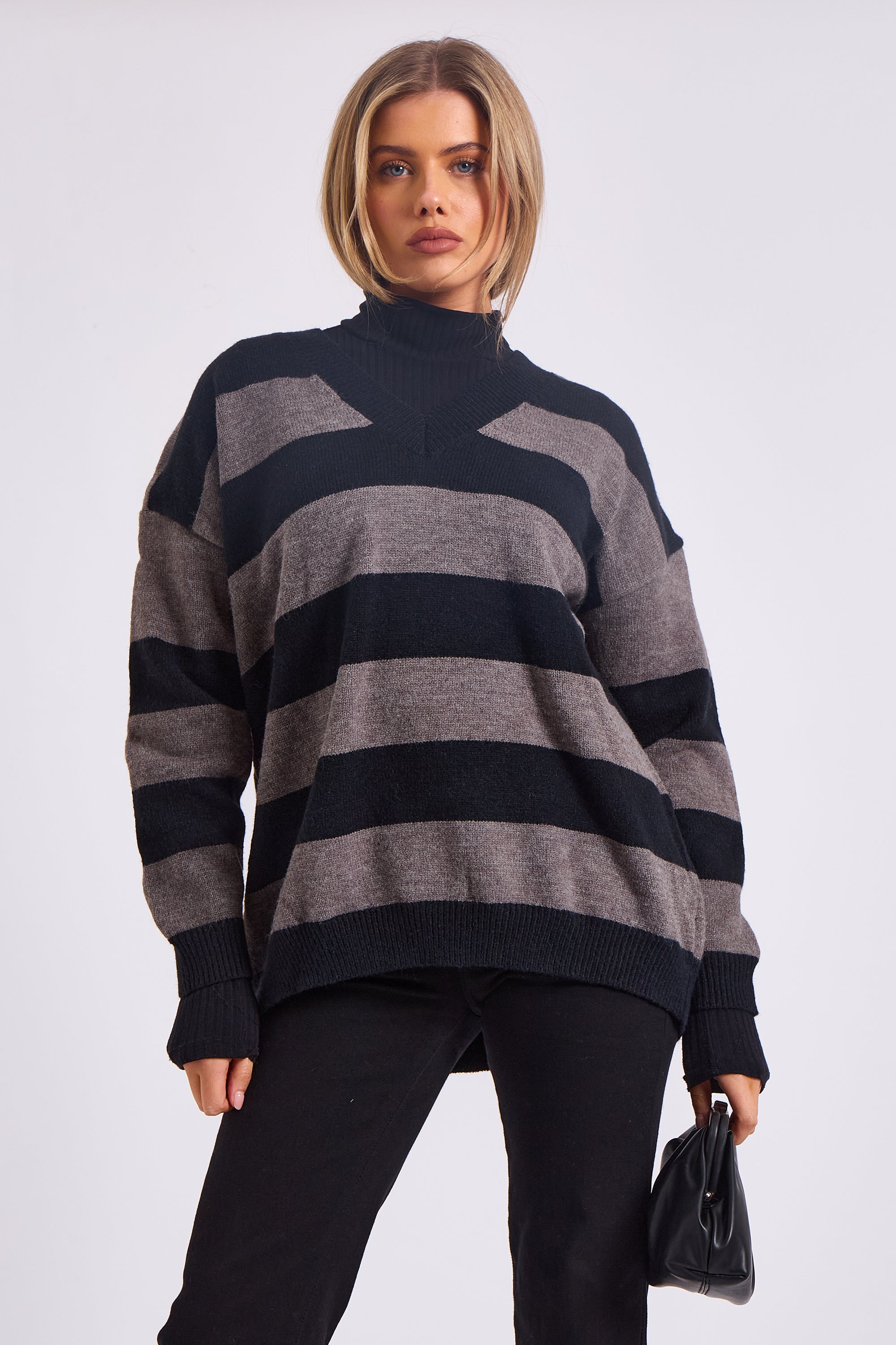 Wide Stripe Oversized Jumper
