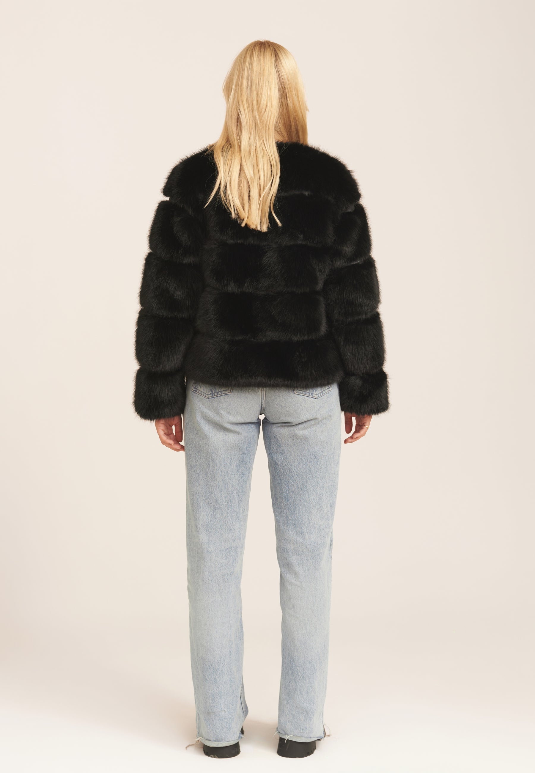 Black Soft Touch Fur Jacket