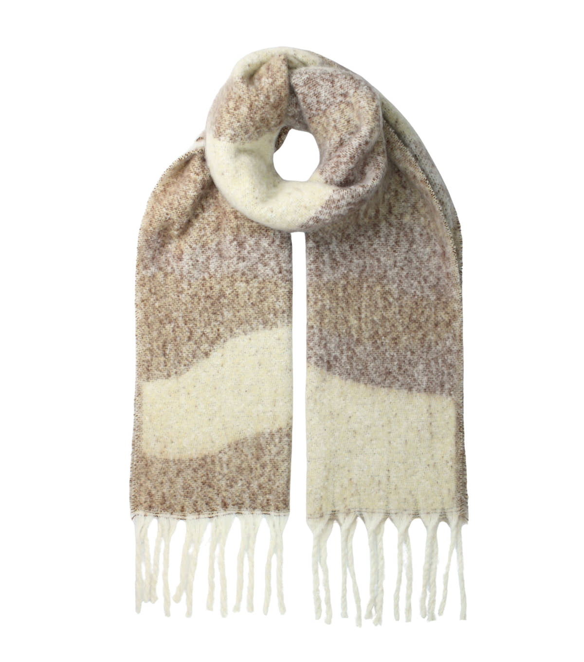 Multi Ladies Abstract Superfluffy Fringe Scarf