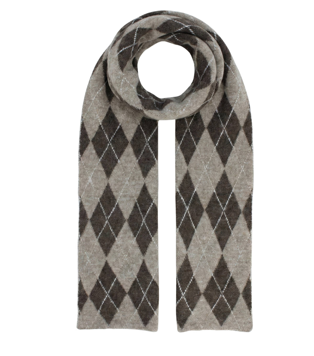 Multi Ladies Argyle Print Scarf