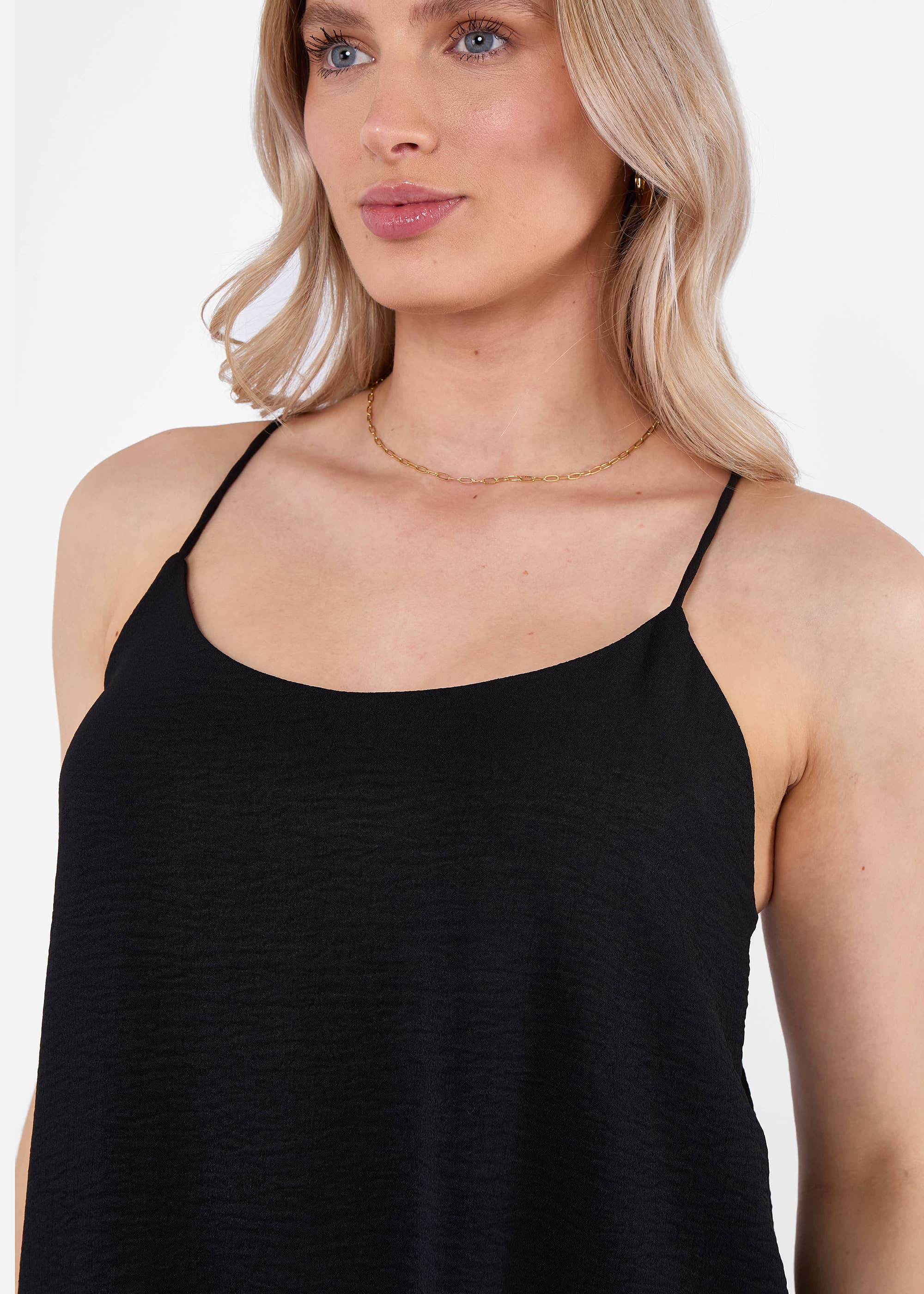 Black Strappy Cross Back Airflow Oversized Dress