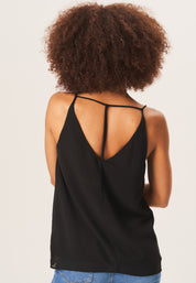 Black Plain Strappy Cami Top