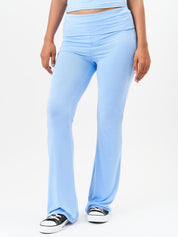 Blue Stretched Relaxed Fit Trousers