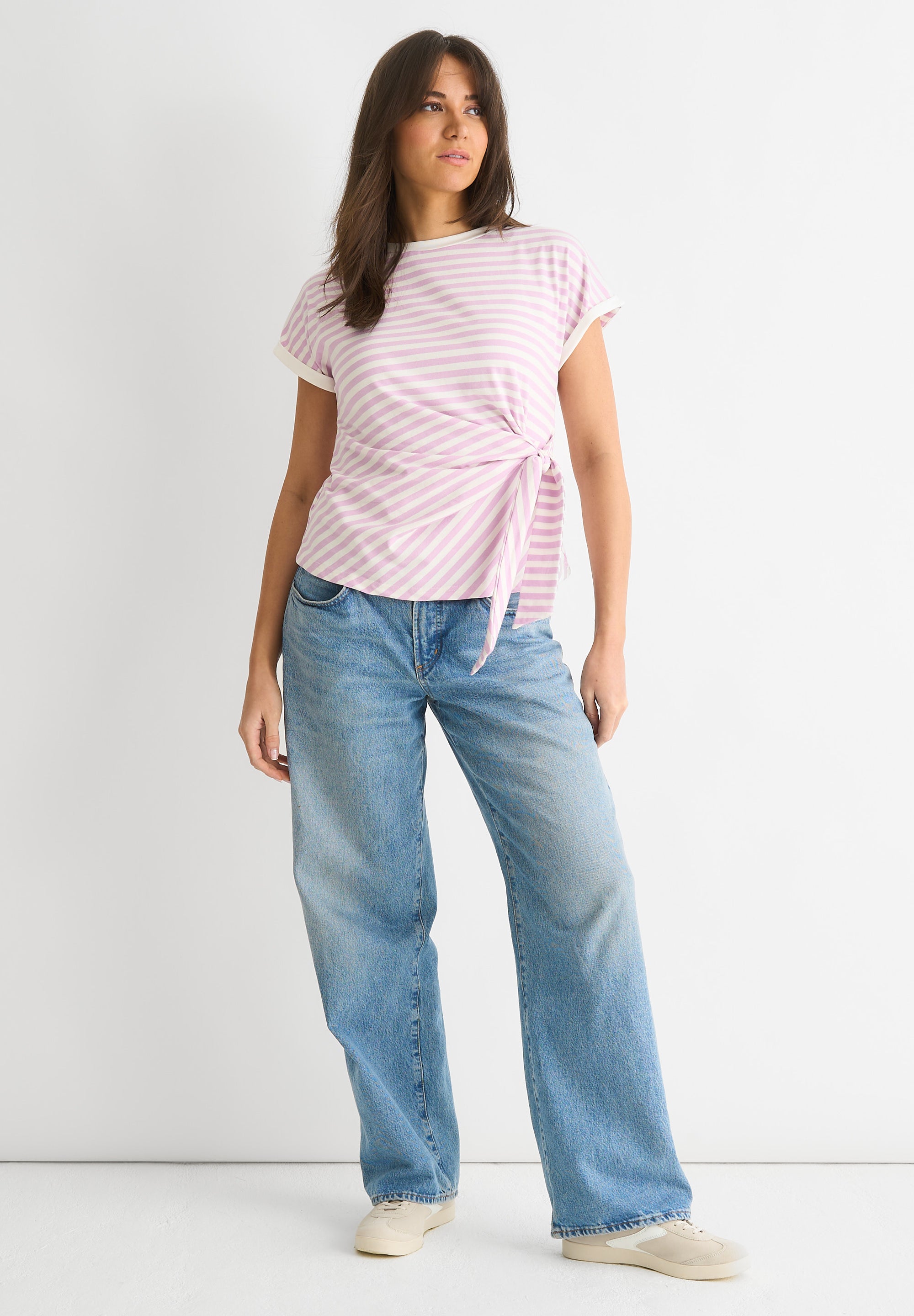 Lilac Stretch Stripe Top