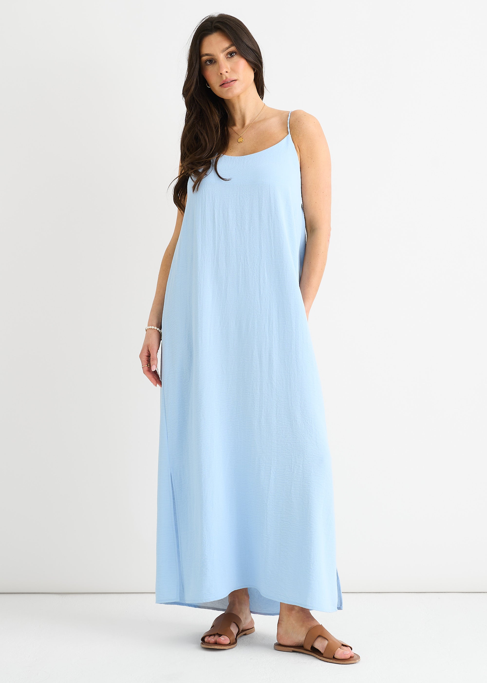 Strappy Cross Back Airflow Oversized Dress
