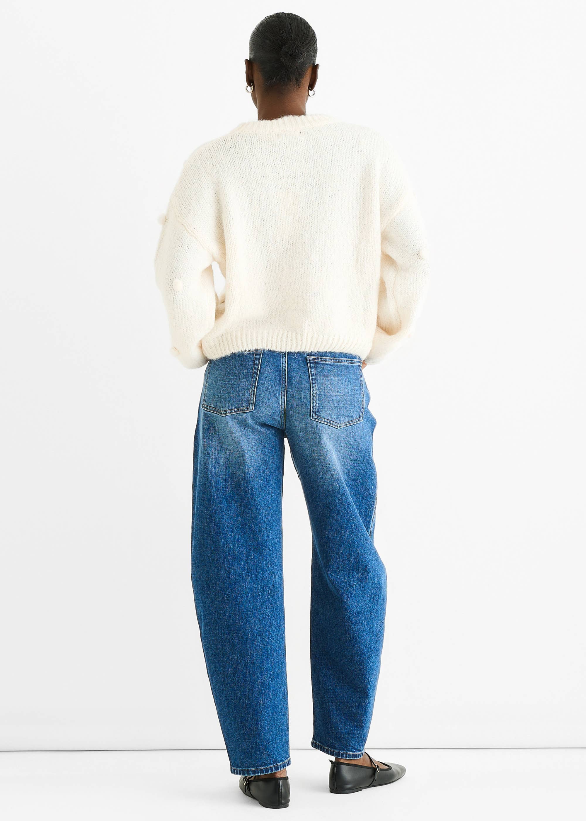Cream Wool Mix Oversized Knit Jumper