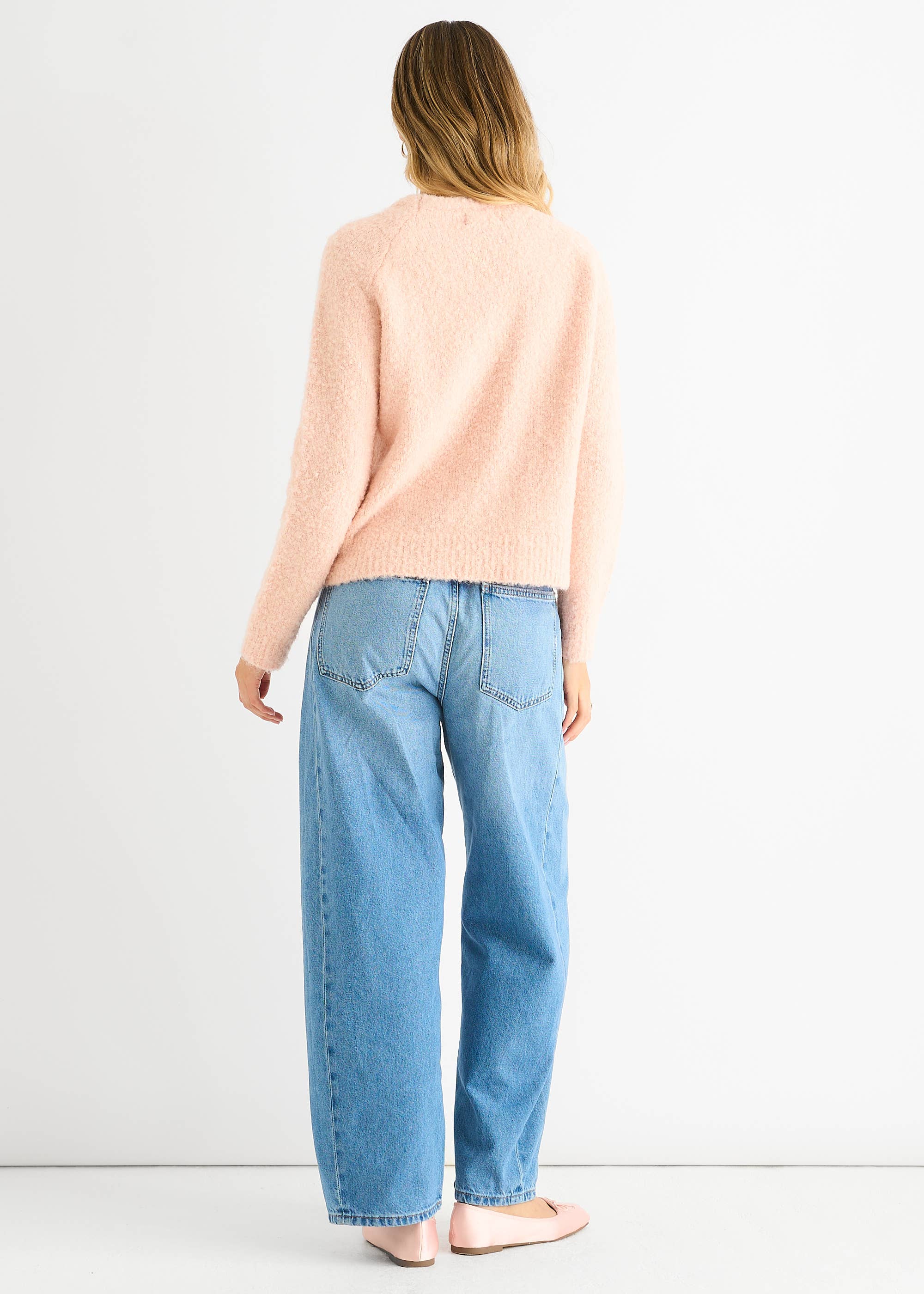 Pink Gini Logo Cozy Knit Jumper