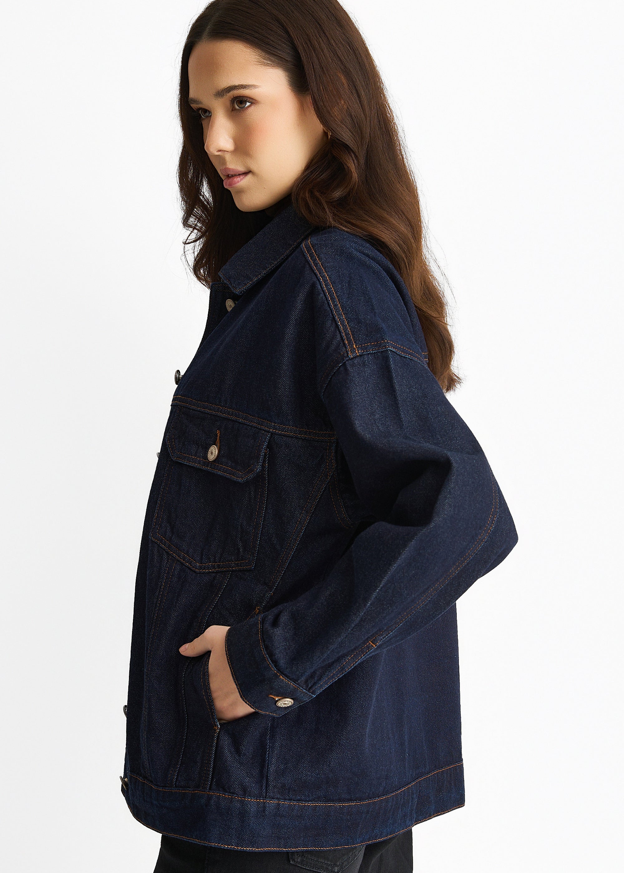 Dark Indigo Denim Trucker Jacket