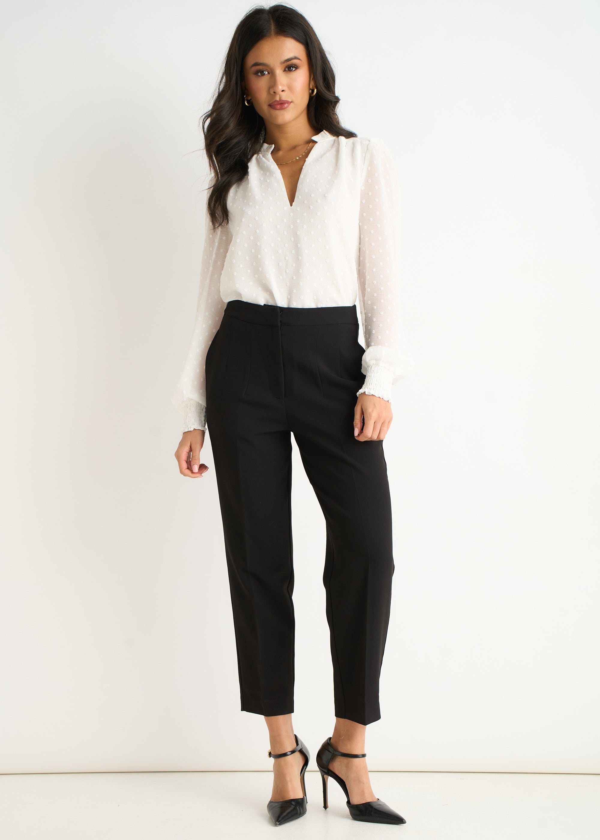 Ankle Grazer Cigarette Tailored Trousers