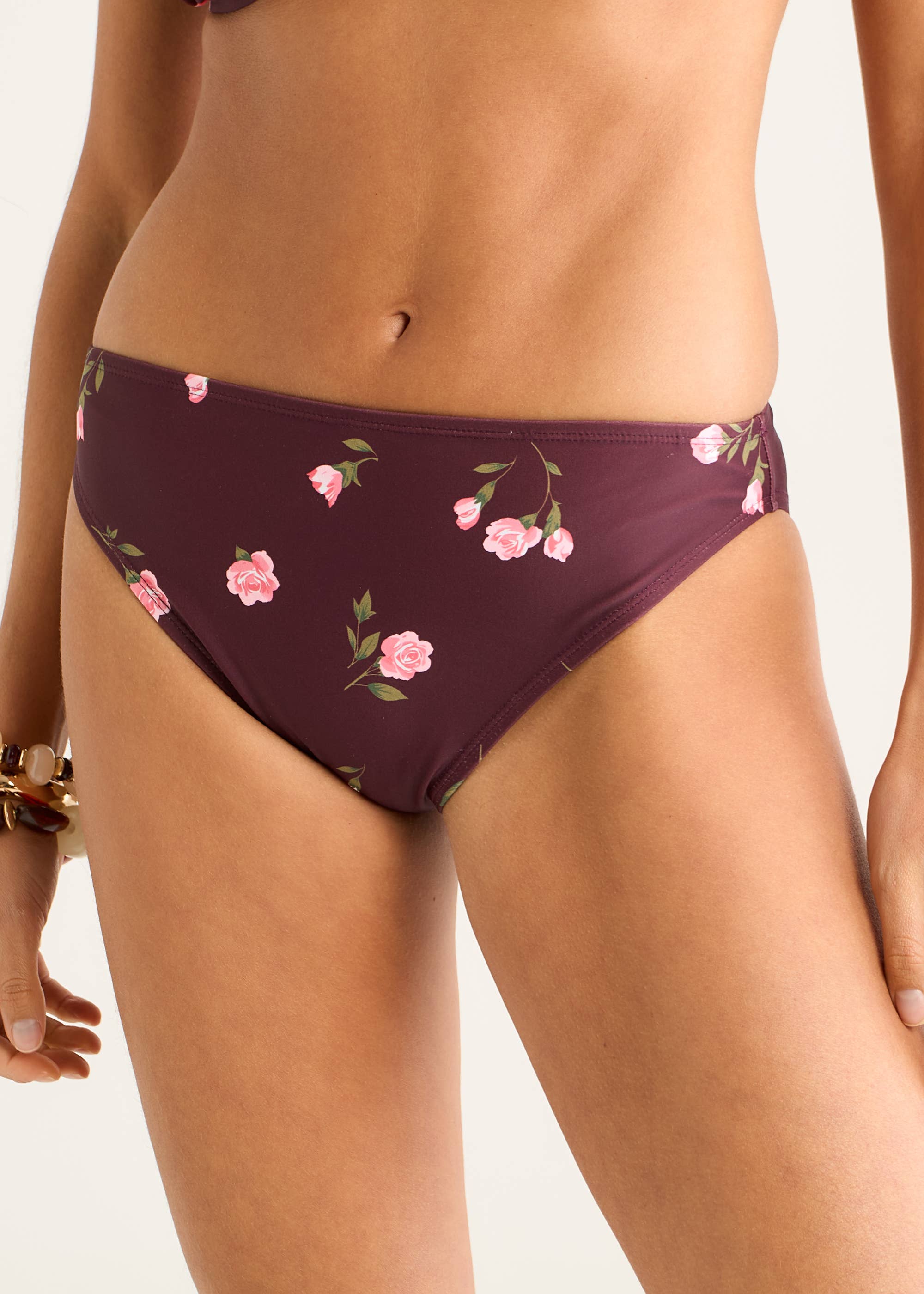 Mulberry Floral Printed Bikini Bottom