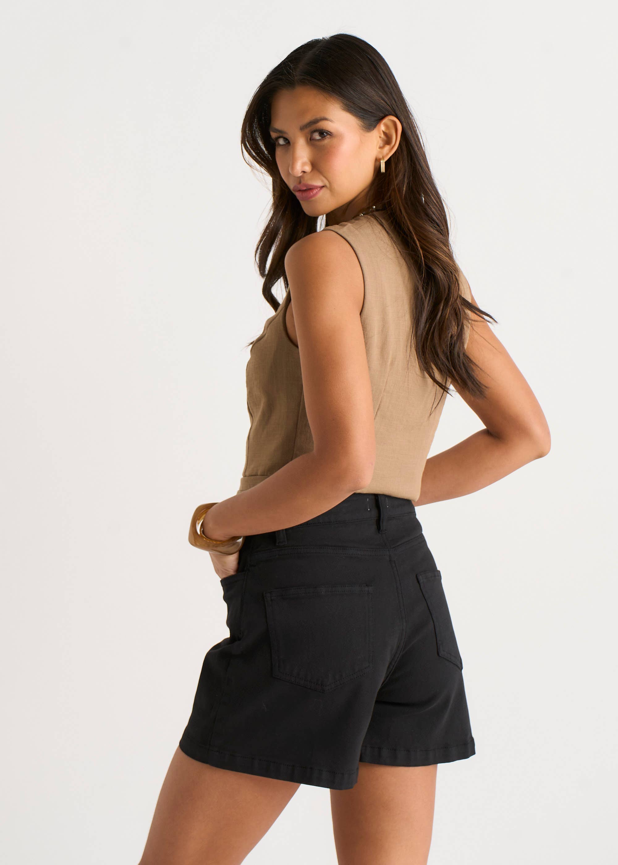 Black Denim Shorts