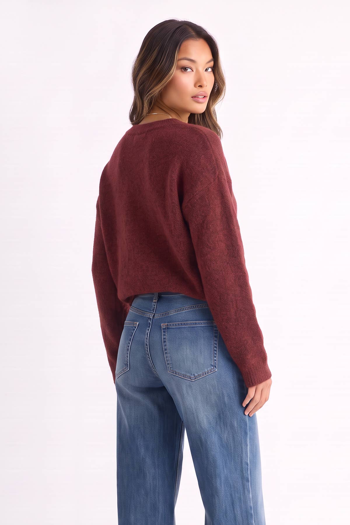 Mulberry Crochet 3D Floral Knitted Jumper– View 2 | Gini London