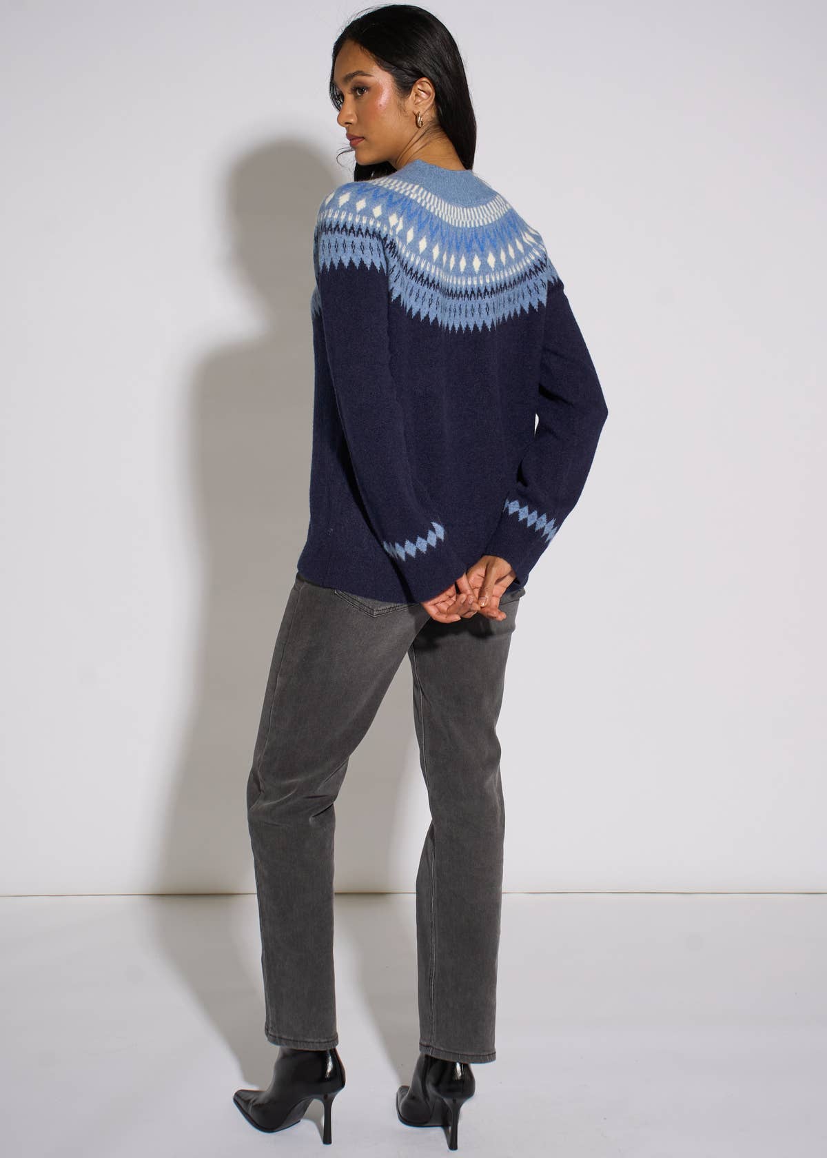 Blue Fair Isle Knit Jumper