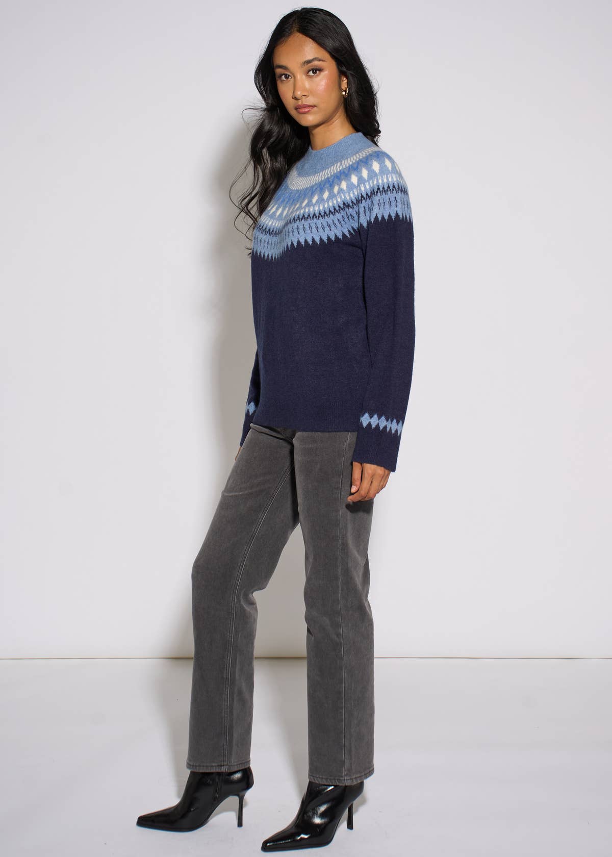 Blue Fair Isle Knit Jumper