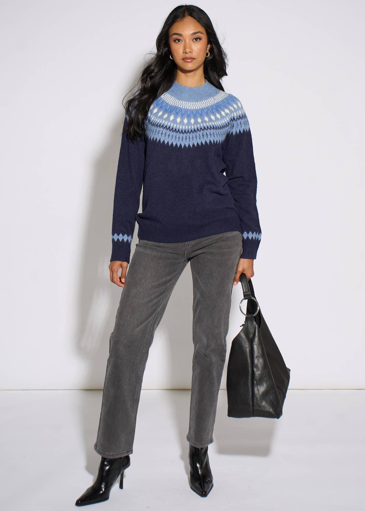 Blue Fair Isle Knit Jumper