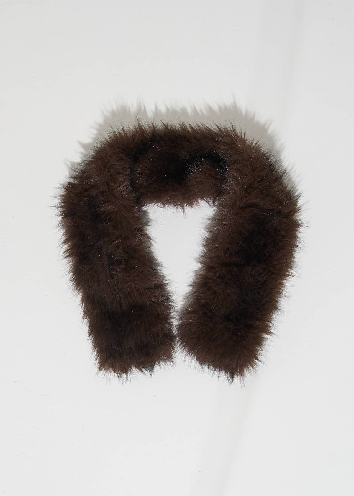 Brown Two Tone Faux Fur Stole