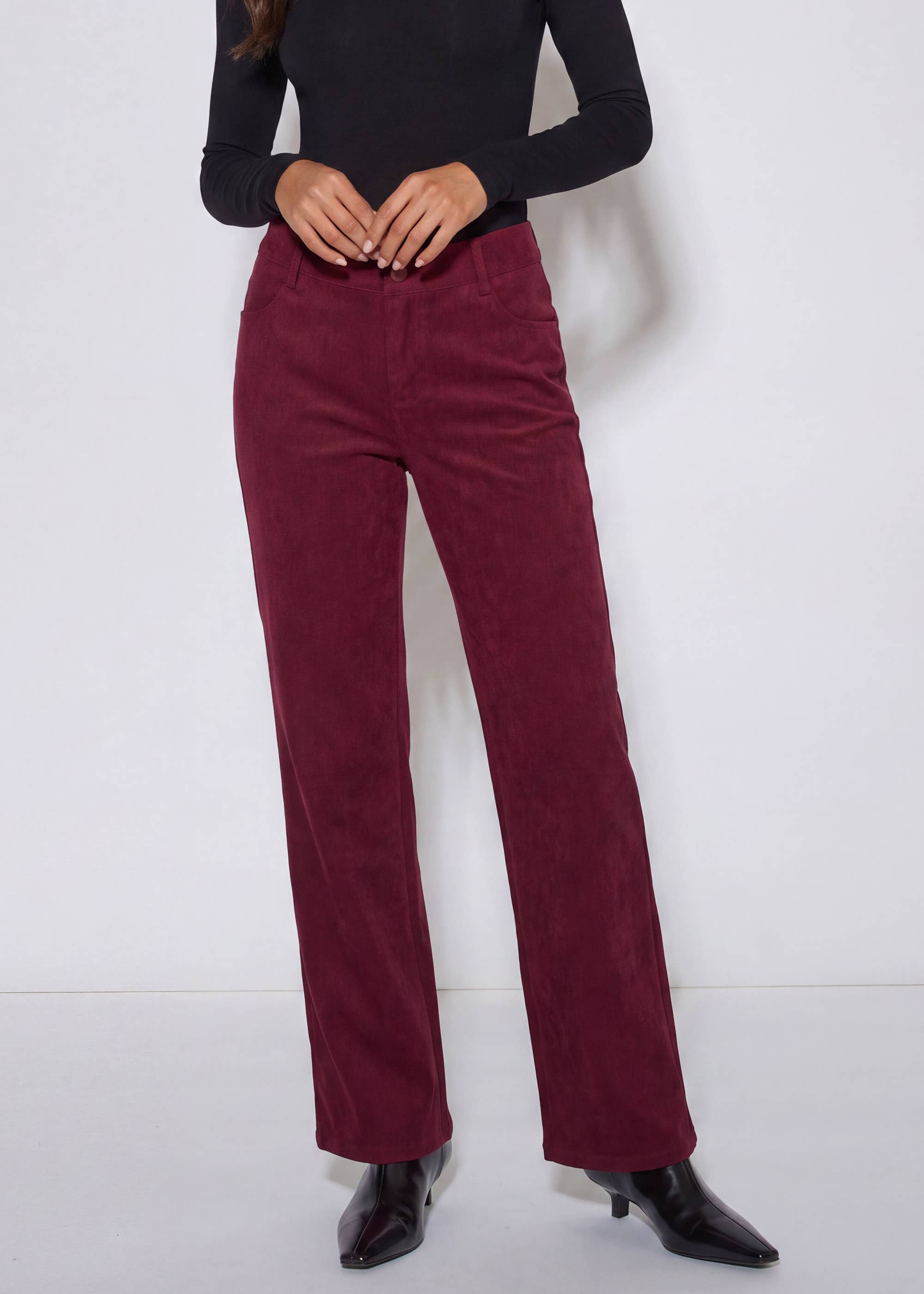 Brown Cord Straight Leg Trousers