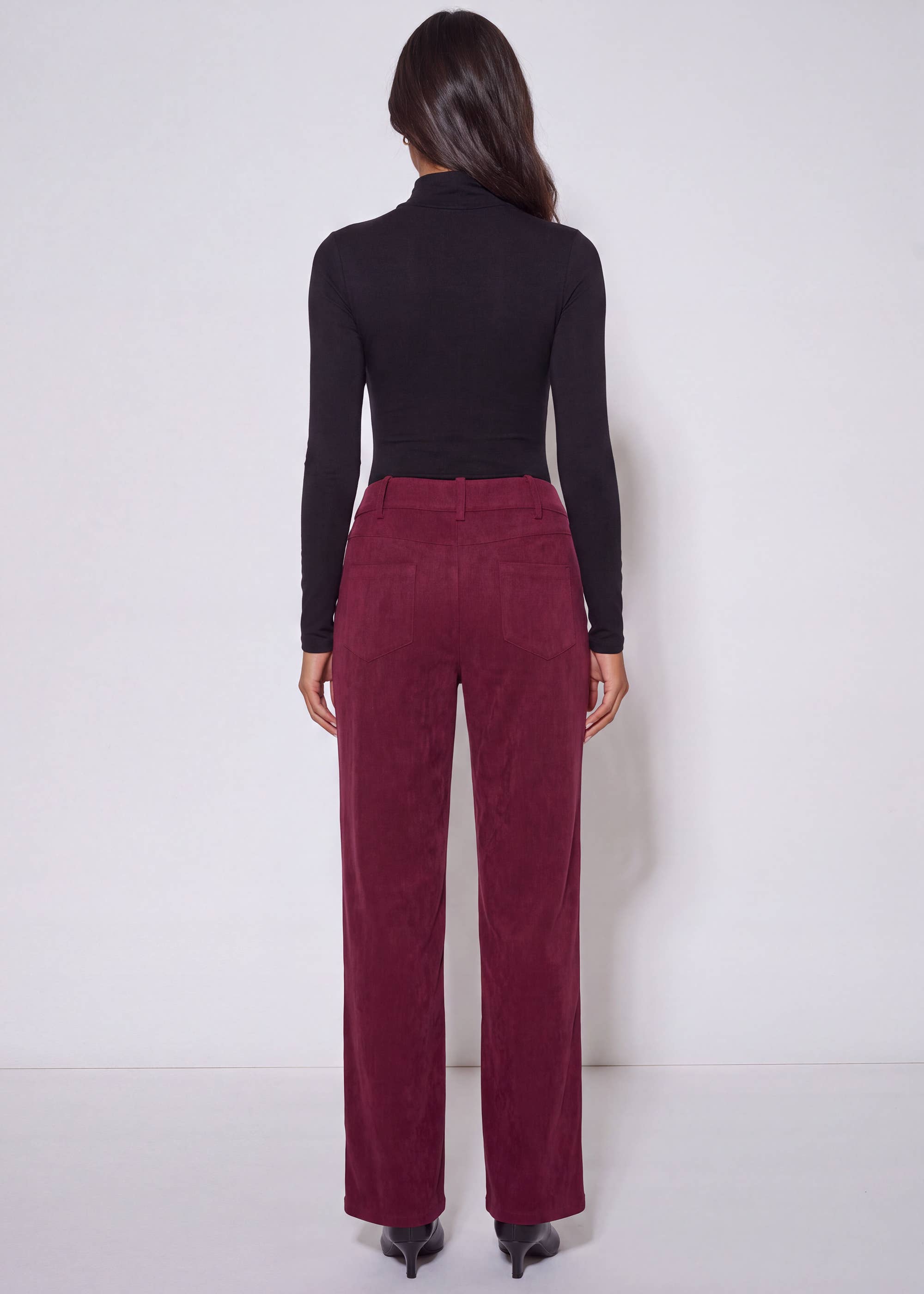 Brown Cord Straight Leg Trousers