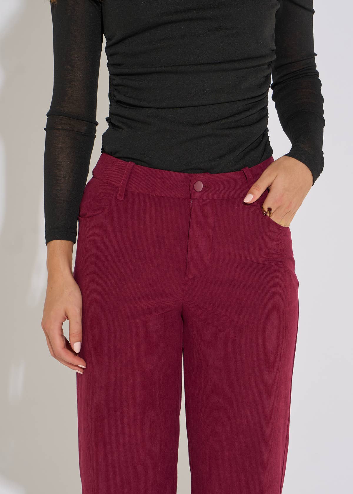 Mulberry Cord Straight Leg Trousers