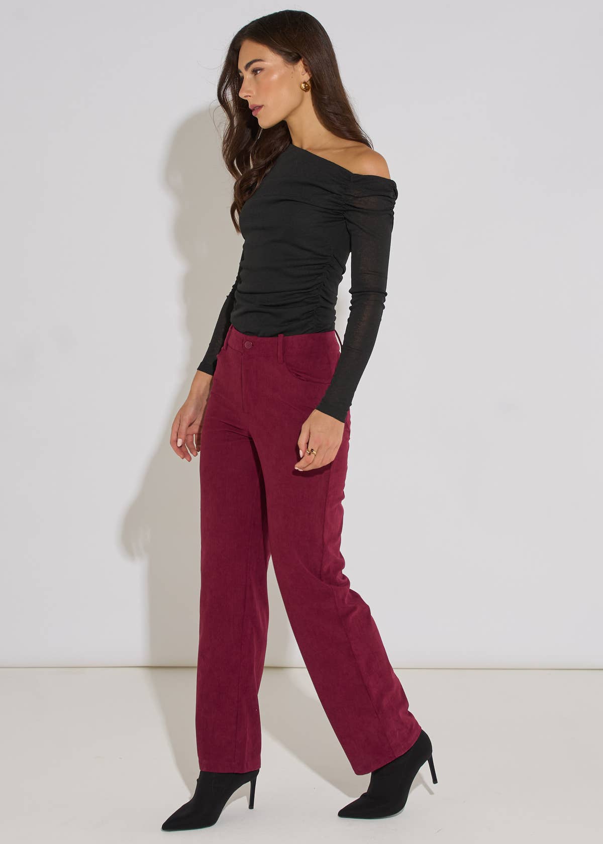 Mulberry Cord Straight Leg Trousers