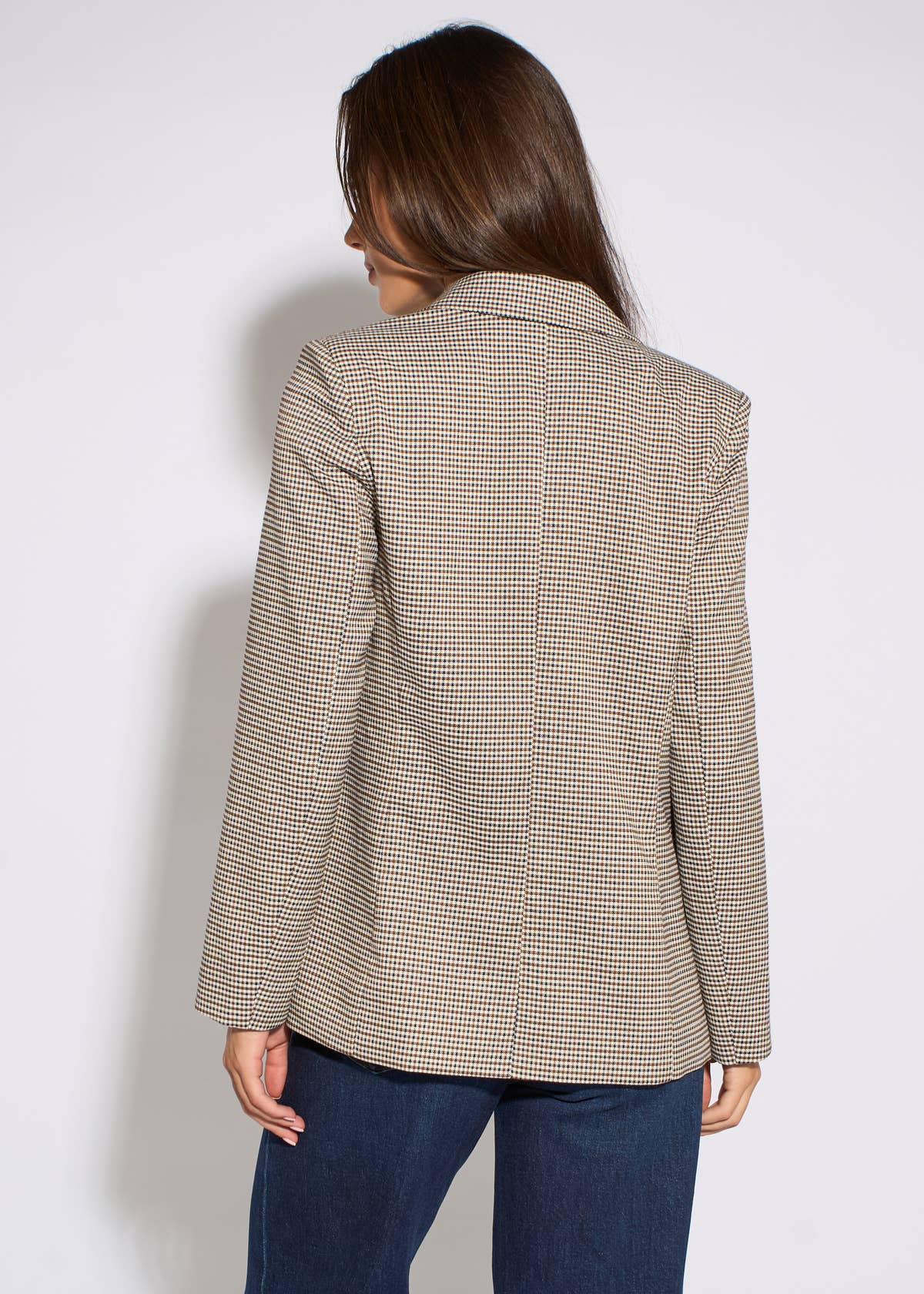 Neutral Tweed Heritage Blazer Jacket