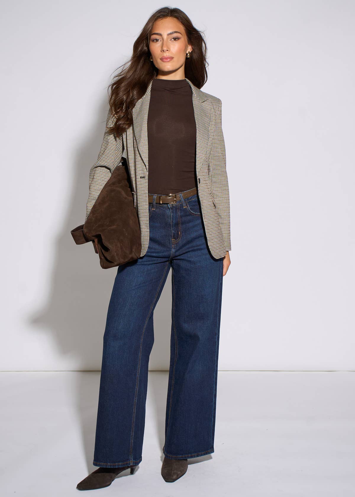 Neutral Tweed Heritage Blazer Jacket