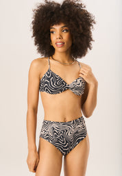 Mono Swirl Bikini Top