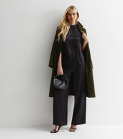 Black Kimono High Neck Blouse