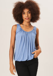 Light Blue Round Neck Oversized Sleeveless Top