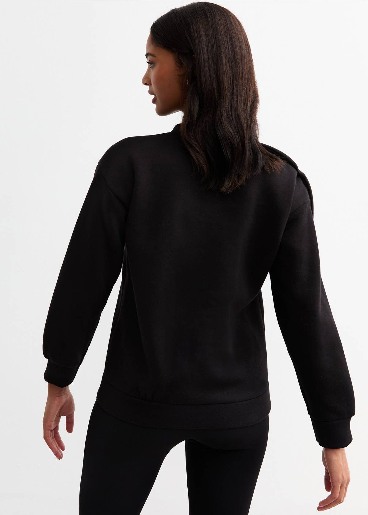 Black Bow Patch Oversized Jumper