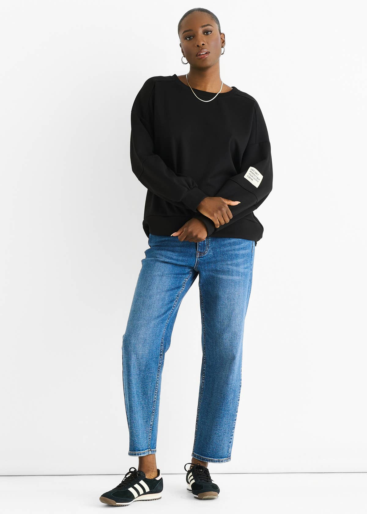 Black Soft Lightweight Pull Over  Jumper