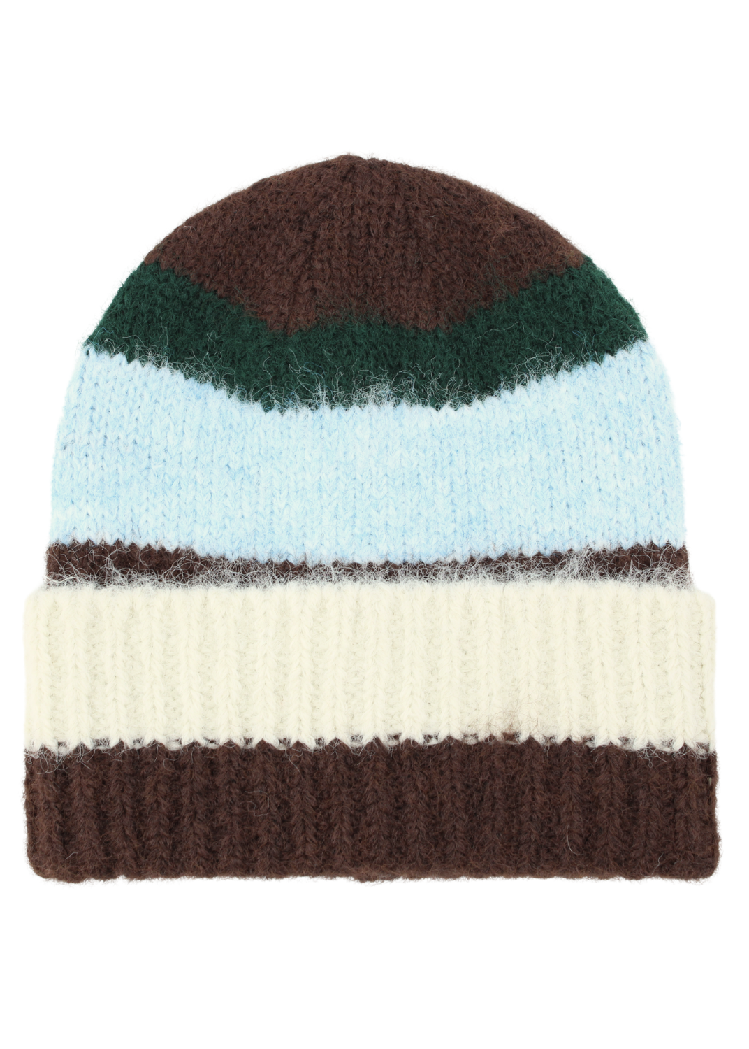 Gini London Multi Ladies Striped Beanie Hat