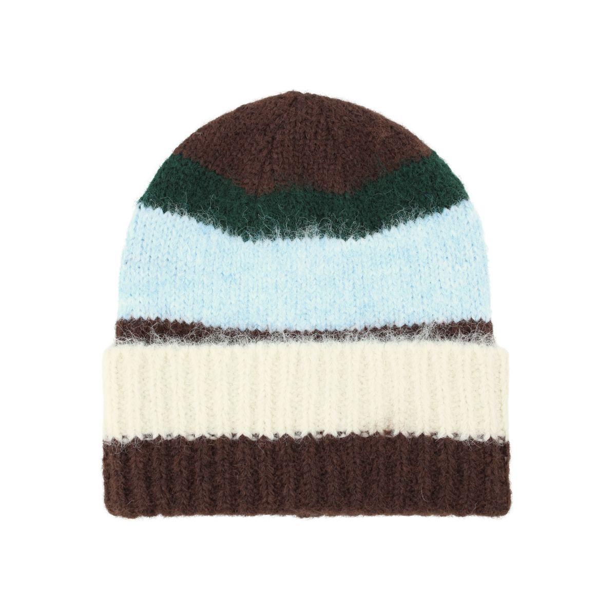 Multi Ladies Striped Beanie Hat