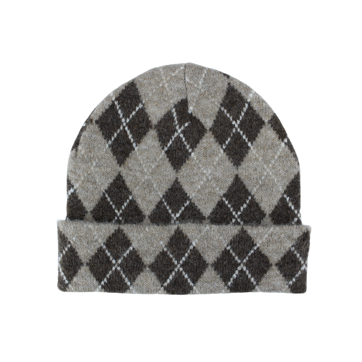 Multi Ladies Argyle Beanie Hat
