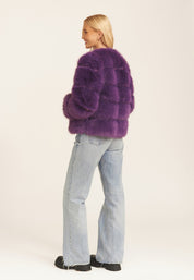 Purple Soft Touch Faux Fur Jacket